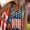 A190 Multicolor, variant on Xdegoge 4th of July Henley Tank Tops for Women Vintage USA Flag Graphic Print V Neck Sleeveless Button Up Ribbed Shirts Casual Patriotic Summer Vacation Tee Tops