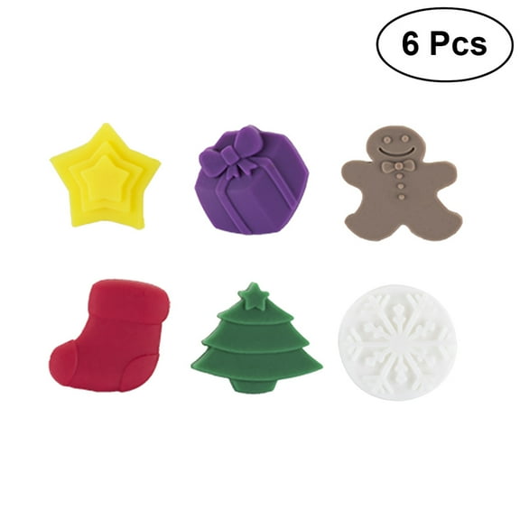 LOVERLYZ 6pcs Christmas Themed Colorful Dedicated Cup Marker Wine Glass Silicone Label Rubber Wine Glasses Recognizer Wine Accessories