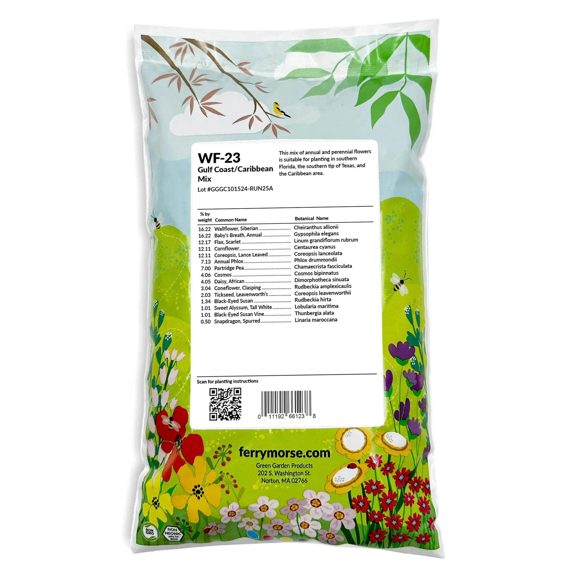 Ferry-Morse Gulf Coast-Caribbean Mix Bulk Wildflower Seeds, 1lb