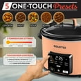 thumbnail image 6 of Gourmia 4.5 QT Programmable Slow Cooker, 5 Presets, Keep Warm, Peach, 6 of 11