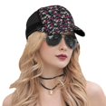 thumbnail image 5 of Picia Daisies Flowers Pattern Trucker Hat,Baseball Cap,Sun Protection Cap,Stylish Headwear,Leisure Cap,Outdoor Sports Cap, 5 of 7
