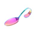 thumbnail image 1 of Stainless Steel Spoon Curved Handle Tableware Spoon for Hotel Buffet Kitchen (Colorful), 1 of 8
