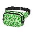 thumbnail image 2 of Balery Green Lizard Mochila Cinturón para Mujeres y Hombres, Bolsa de Cintura Impermeable de Doble Capa con Correa, 2 of 9