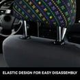 thumbnail image 4 of Kdxio Mardi Gras Strings of Beads Pattern Print 2 Piece Car Head Rest Covers Set Auto Front/Rear Seats Headrest Cover Universal Fit Most Cars,Sedan, SUV, 4 of 9