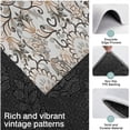 thumbnail image 3 of Brown Classic Floral and Scroll Pattern Kitchen Rugs Sets Of 3,Kitchen Runner Rugs Non Skid Washable,Decorative Kitchen Floor Mats for Kitchen,Sink,Laundry,17"x30"+ 17"x47" + 17"x59", 3 of 6
