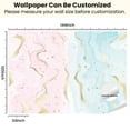 thumbnail image 3 of Peel and Stick Wallpaper Canvas Abstract two colored pink blue liquid marble gold foil textured Modern Art Wall Mural Decor Self Adhesive and Removable 100in x 144in, 3 of 7