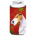 thumbnail image 2 of Fox Terrier Red and Green Snowflakes Holiday Christmas Tall Boy Hugger, 2 of 2