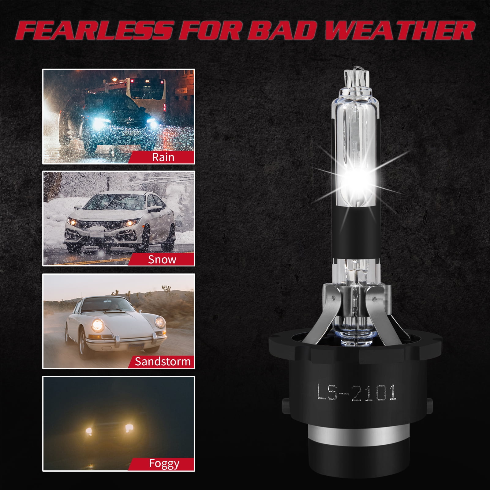 IHNZCB For Infiniti Qx56 2004-2010 - 2x D2r Hid Xenon White Headlight Bulbs Low Beam