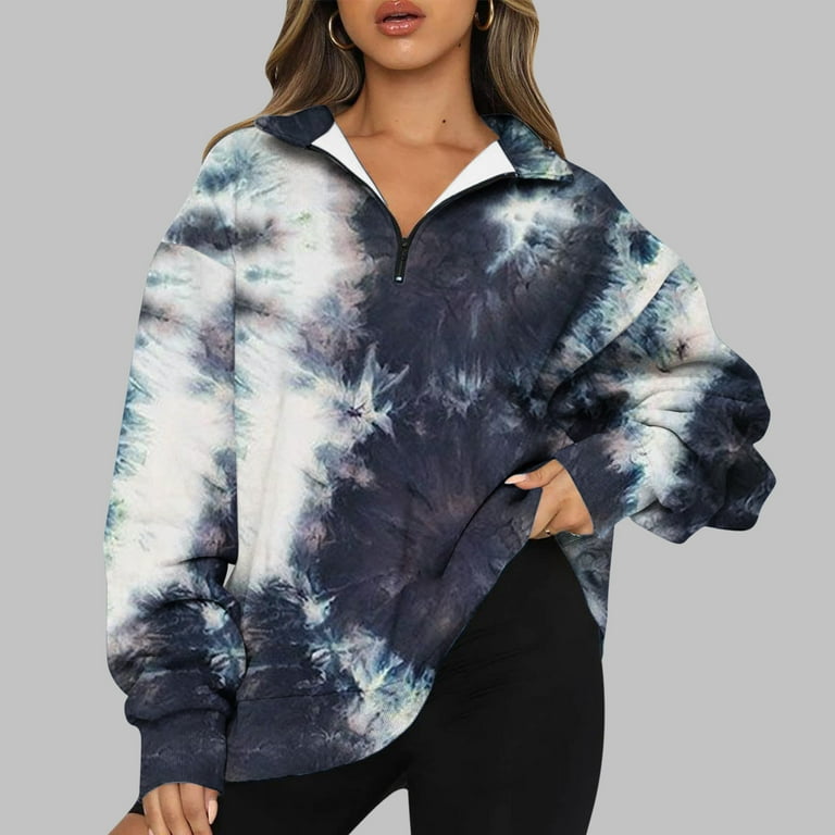 Tie dye half zip sweatshirt new arrivals