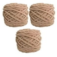 thumbnail image 5 of EHJRE 3 Skeins Chunky Chenille Yarn 70M Long for Throw Blanket Crocheting Knitting Khaki, 5 of 9