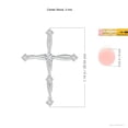 thumbnail image 3 of ANGARA Natural 0.11 Ct. Diamond Cross Pendant Necklace in 14K White Gold for Women with 18 Inch Chain, 3 of 7