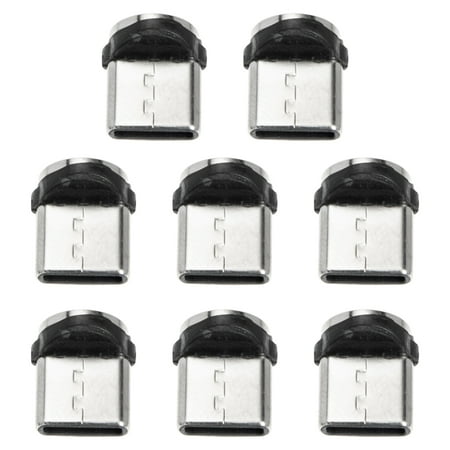 

8Pcs Portable PVC USB-C Magnetic Adapter Rotatable Magnetic Charging Tip Head