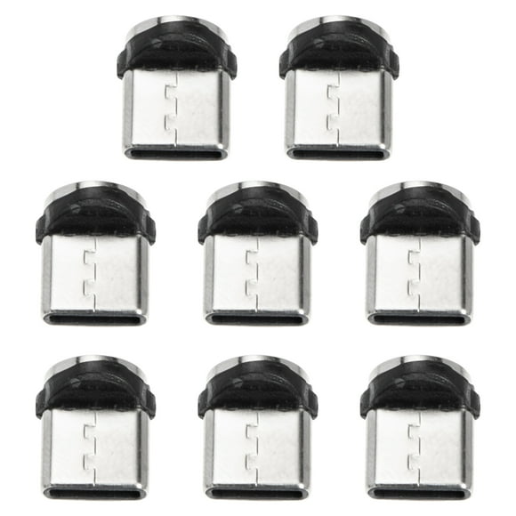 8Pcs Portable PVC USB-C Magnetic Adapter Rotatable Magnetic Charging Tip Head