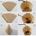 thumbnail image 4 of 200 Count #4 Cone Coffee Filters 8-12 Cups, Disposable Coffee Filters 4 Cone Paper Unbleached Natural 4 Filters Paper Compatible with Ninja, Drip and Pour Over Coffee Maker, 4 of 7