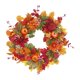 thumbnail image 1 of Autumn Harvest Artificial Wreath With Maple Leaves Pumpkins Halloween Door Decor, 1 of 5