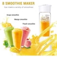 thumbnail image 2 of 480ml Mini Blender Blender With 6 Stainless Steel Knives, Usb Rechargeable, Smal, 2 of 5