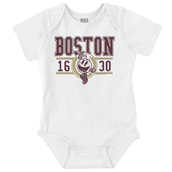 PACMAN Arcade Game Boston Varsity Romper Boys or Girls Infant Baby Brisco Brands NB