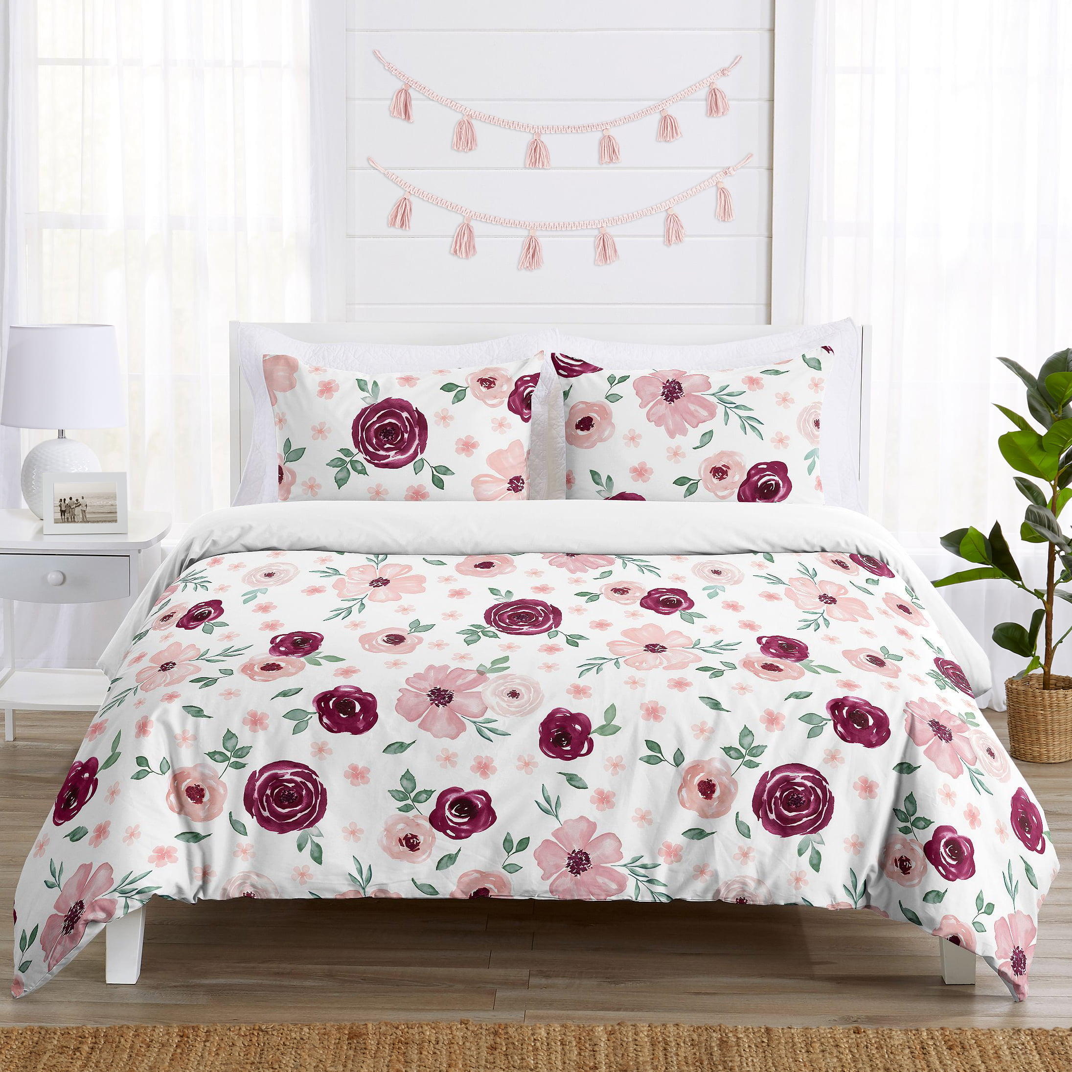 Details about  / Lemon Yellow Floral Blossom Girl Full Queen Bedding Comforter Set by Sweet Jojo