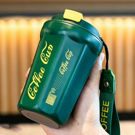 

Ringshlar Thermal Insulation Cup Coffee Thermos Jug in 5Colors:Black Yellow Green White Red for Coffee Tea Milk Beverage