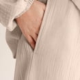 thumbnail image 6 of Blmnix Petite Pajamas Women Pajama Sets Bamboo Pajamas Sleepwear Sets Pjs Notch Neck Long Sleeve Full Pink Wide-Leg Pajama Shorts,L, 6 of 8