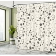 thumbnail image 4 of Ambesonne Modern Art Shower Curtain, Grunge Polka Dots Print, 69"Wx75"L, Dark Grey, 4 of 4