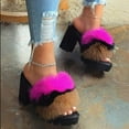 thumbnail image 4 of Womens Sandals Block Heel Platform Chunky Heeled Clear Transparent String Wedges Ankle Strap Sandals for Women, 4 of 7