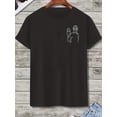 thumbnail image 4 of Classic Dad Graphic Men's T-Shirt - Casual Polyester Blend, Short Sleeve, Round Neck Tee with Father & Youngsters Print - Ideal Gift for Dad, Machine Washable, Fathers Day Gift, 4 of 15