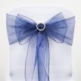 thumbnail image 1 of Efavormart 5pc x Wholesale Sheer Organza Chair Sashes Tie Bows  For Chairs -Catering Wedding Decoration - Navy Blue, 1 of 3