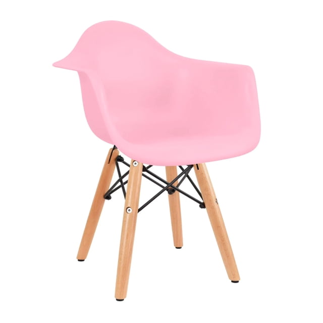 Silla Eames infantil con Descansabrazos – Diseño Ergonómico para Niños (ROSA)