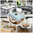 thumbnail image 6 of Floral Pattern Vinyl Tablecloth with Flannel Backing - 52×52/52×70/60×60 Inch, Waterproof Oil-Proof Wipeable Table Cover for Indoor & Outdoor, 6 of 9