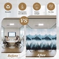 thumbnail image 5 of Forest Mountain Window Privacy Film, Vintage Peak Nature Sky Star Landscape Static Cling UV Sun Blocking Heat Control Window Tint, Non-Adhesive One Way Windows Privacy Cover 17.7''x78.7'', 5 of 7