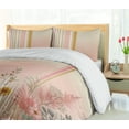 thumbnail image 3 of Ambesonne Pink Duvet Cover Set, Vintage Florid Blooms Lines, Queen, Blush Blue Grey and Mustard, 3 of 4