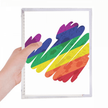 Painting Heart LGBT Rainbow Notebook Loose Diary Refillable Journal Stationery