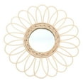 thumbnail image 4 of UPGRATOR 1Pcs Decorative Wall Mirror Rattan Boho Wall Decor Light Brown for Hotel Family, 4 of 8