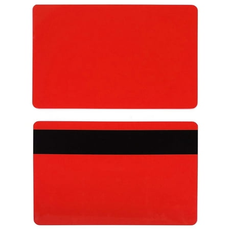 Pack of 500 Premium Graphic Quality Red PVC w/HiCo 3 Track Stripe Cards CR80 30 Mil Standard Credit Card Size CR8030HI by HYYYYH