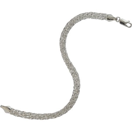 Women's Sterling Silver 035 3-Strand Singapore Bracelet, 7.5