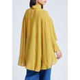 thumbnail image 2 of ELOQUII Women's Plus Size Ruffle Detail Asym Cape, 2 of 3