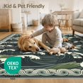 thumbnail image 4 of ODIKA 5'x7' Washable Area Rug Non-Slip, Chair-Friendly Rum Maritime Doormat Crushing Towers Stormy Ocean Waves Border for Dining Room, Under Table, Home Office, 4 of 7