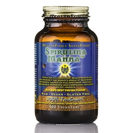 Spiruline Manna - 500 comprimés par Vegan HealthForce Nutritionals