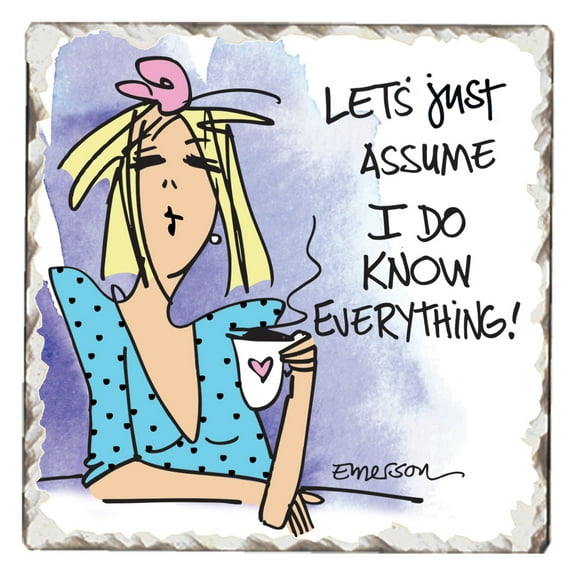 Thirstystone "Know Everything" Single Tumbled Tile Coaster