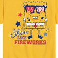 thumbnail image 3 of SpongeBob SquarePants - Shine Like Fireworks - Toddler & Youth Short Sleeve Graphic T-Shirt, 3 of 6
