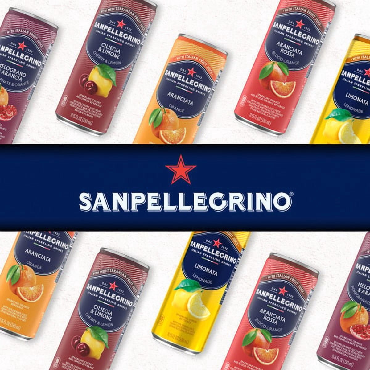 Sanpellegrino Italian Sparkling Drink Variety Pack, Ciliegia & Limone and Aranciata Orange, 11.15 fl oz Cans, 12 Pack