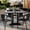 Gray Faux Concrete/Black Base, variant on Flash Furniture 48" x 30" Indoor Outdoor Tabletop in Gray Faux Concrete with TopGuard HPL Technology and 27" x 15" Double Columned Silver Table Height Base