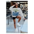 thumbnail image 3 of Women's Gameday Couture  Ash Los Angeles Rams Fierce Focus Premium Oversized Fleece Pullover Sweatshirt, 3 of 4