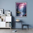 thumbnail image 7 of Diamond Art Kits for Adults - 5d Pink Cherry Blossom River Scene Diamond Painting for Adults, Diamond Art for Adults Beginners, Diamond Painting Kits for Adults for Home Wall Decor, 7 of 7