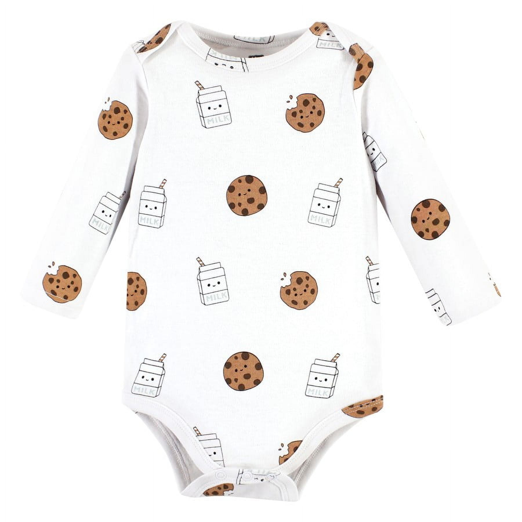 Hudson Baby Cotton Long-Sleeve Bodysuits, 3- Pack, Newborn- 24 Months
