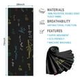 thumbnail image 2 of Math Equations Multicolor Formulas Black Pattern Hot Yoga Mat Towel Non Slip for Hot Yoga - Quick-Drying Yoga Mat Cover with 4 Corner Pockets with Travel Bag - Hot Yoga Towel Non Slip 70"x26", 2 of 6