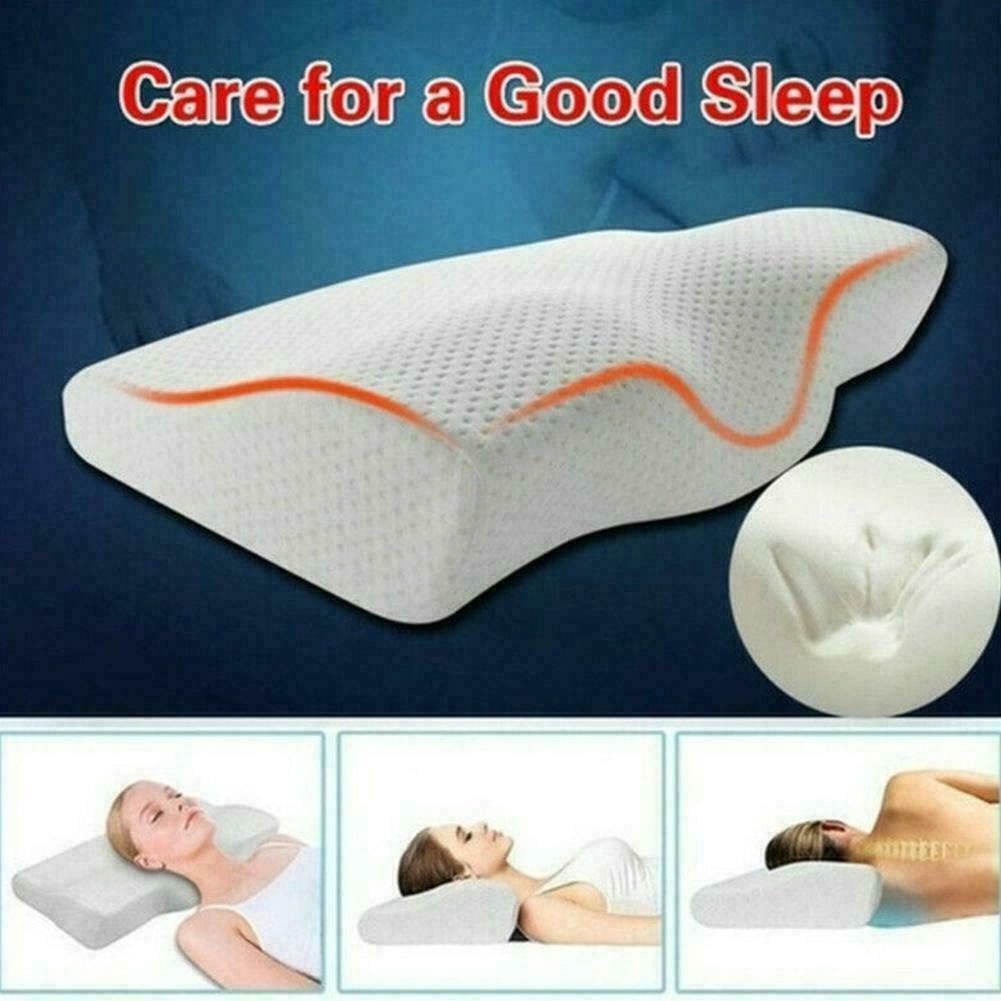 Breathing Bed Sleep Pillow With Cervical Orthopedic Contour Neck Memory Foam 