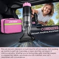 thumbnail image 4 of 25pcs Car Cleaning Kit, Pink Interior Detailing Kit with High Power Vacuum Portable Cordless, Handheld Vacuum Cleaner for Home, Car, Pet Hair, Keyboard, Complete Auto Accessories for Gift, 4 of 8