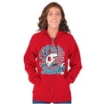 thumbnail image 4 of Vintage Football Athlete Smurf Zip Up Hoodie Men's Women's Brisco Brands X, 4 of 6